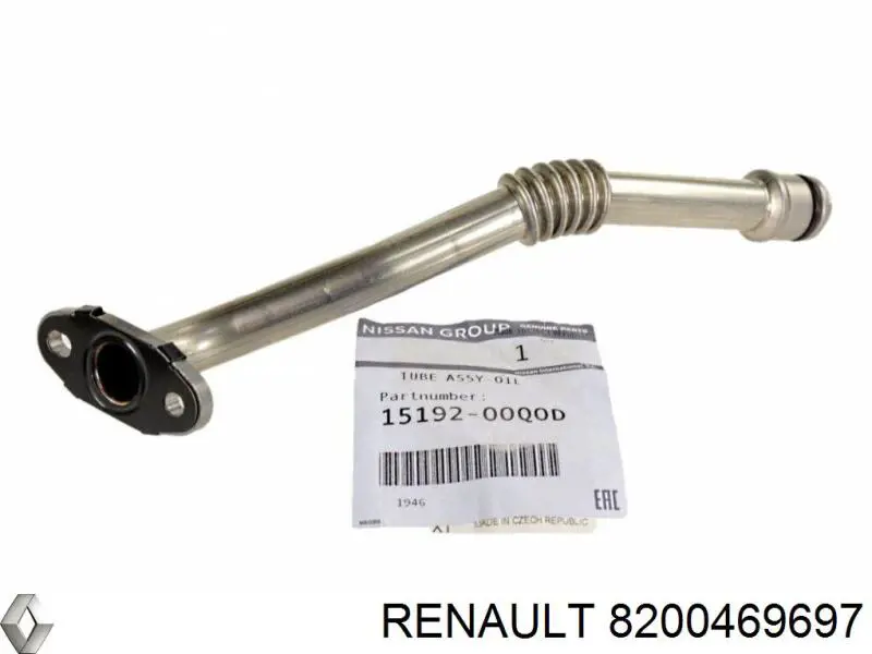 Купить 8200469697 Renault (RVI) Трубка (шланг) отвода масла от турбины