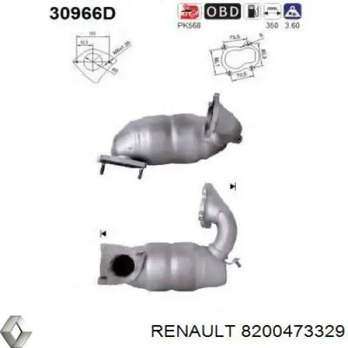 8200200218 Renault (RVI) катализатор