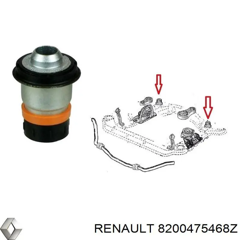 8200475468Z Renault (RVI) Сайлентблоки передней балки
