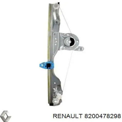 8200478298 Renault (RVI) mecanismo de acionamento de vidro da porta dianteira direita