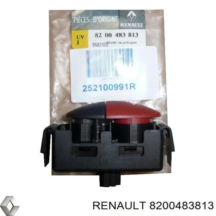 Botão de ativação do sinal de emergência para Renault Master (EV, HV, UV)