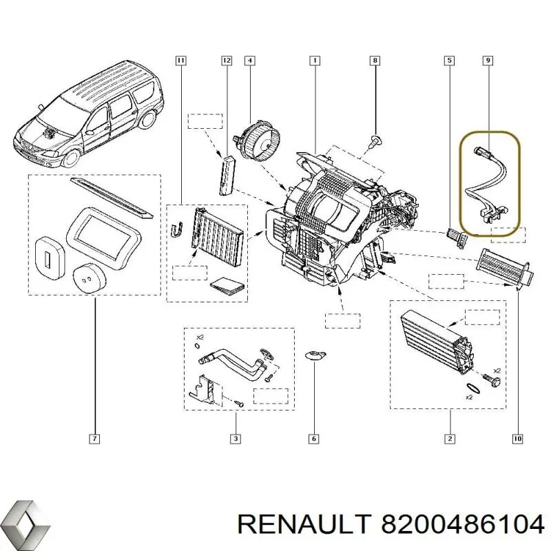  Renault (RVI) 8200486104 цена, от 12.60 USD