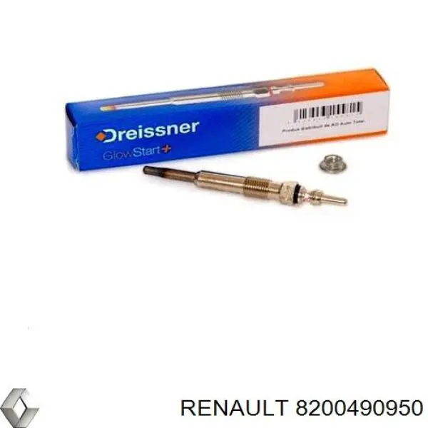 Свечи накала Renault (RVI) 8200490950 цена, от 13.68 USD