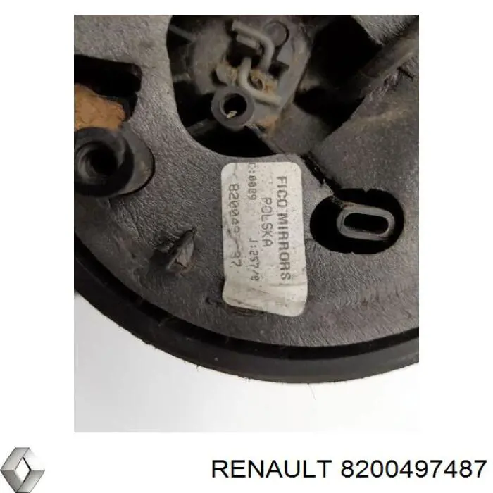 Зеркало заднего вида правое 8200497487 Renault (RVI)