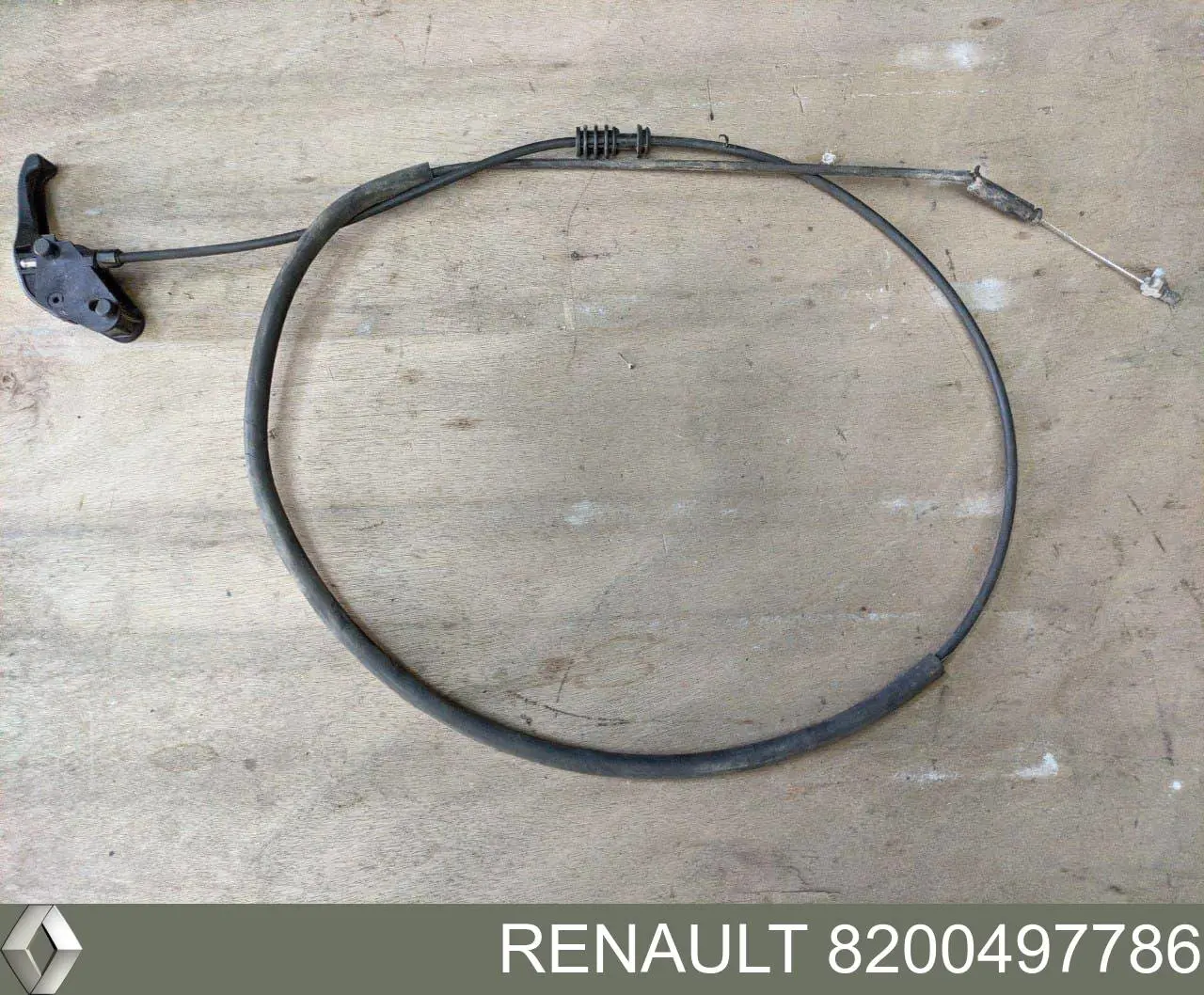 Купить 8200497786 Renault (RVI) Трос открывания капота задний