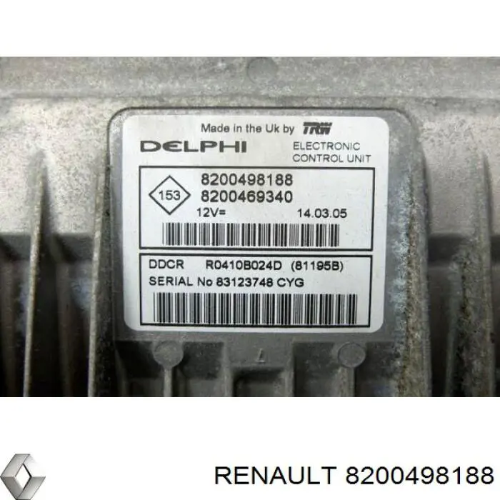 ЭБУ двигателем Renault (RVI) 8200498188 цена, от 18.74 USD
