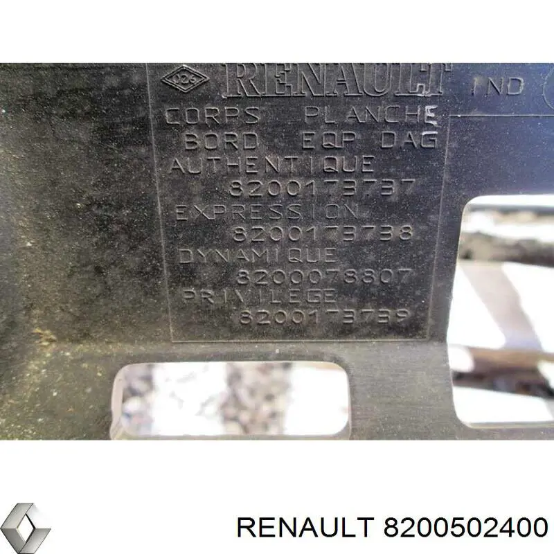 Купить 8200502400 Renault (RVI) Панель передняя "торпедо"