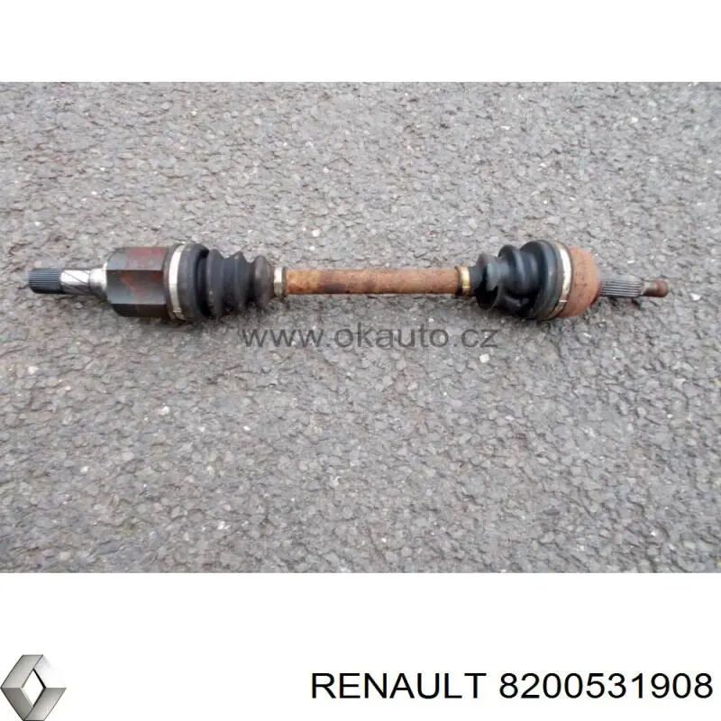 8200531908 Renault (RVI) semieixo (acionador dianteiro esquerdo)