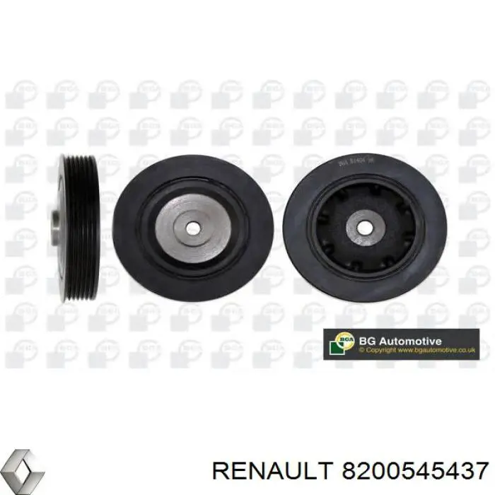 Шкив коленвала (демпфер) Renault (RVI) 8200545437 цена, от 28.82 USD