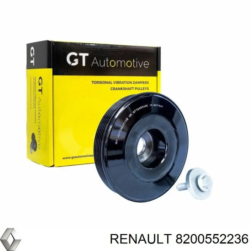 Купить 8200552236 Renault (RVI) Шкив-демпфер коленвала
