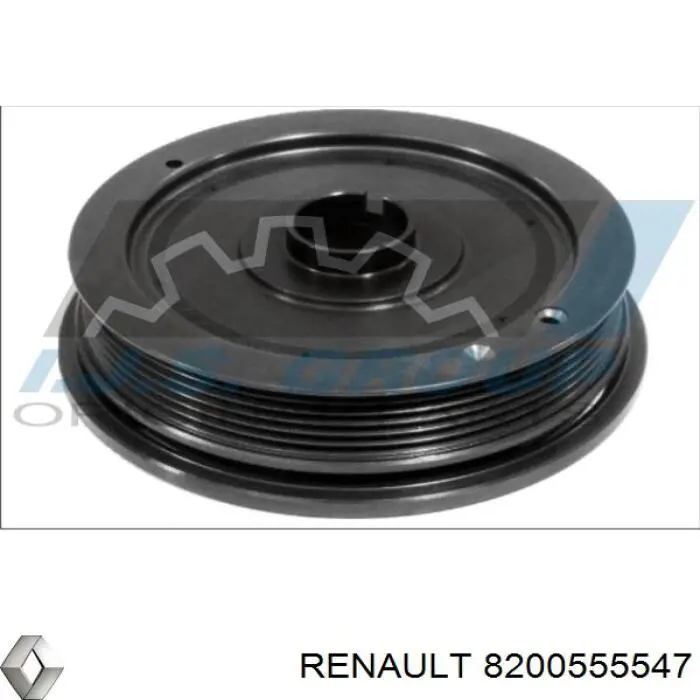 Polea, cigüeñal 8200555547 Renault (RVI)