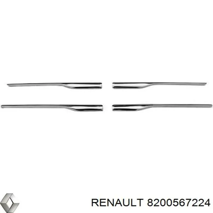 8200567224 Renault (RVI) moldura de grelha do radiador