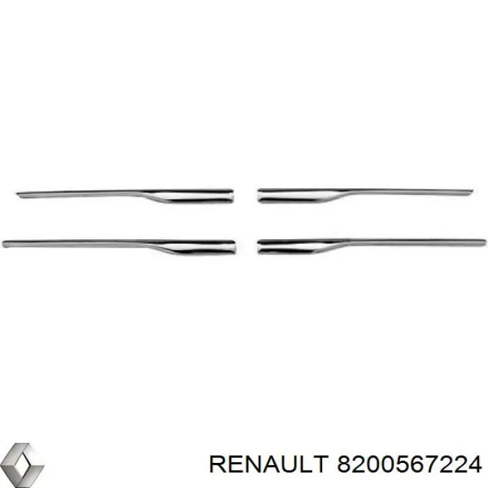 8200567224 Renault (RVI) Накладка решетки радиатора