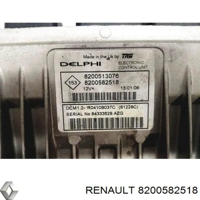 Модуль управления (ЭБУ) впрыском топлива 8200582518 Renault (RVI)