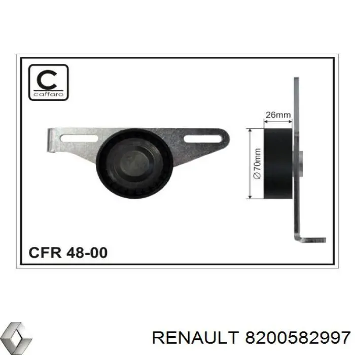 8200582997 Renault (RVI) rolo de reguladora de tensão da correia de transmissão