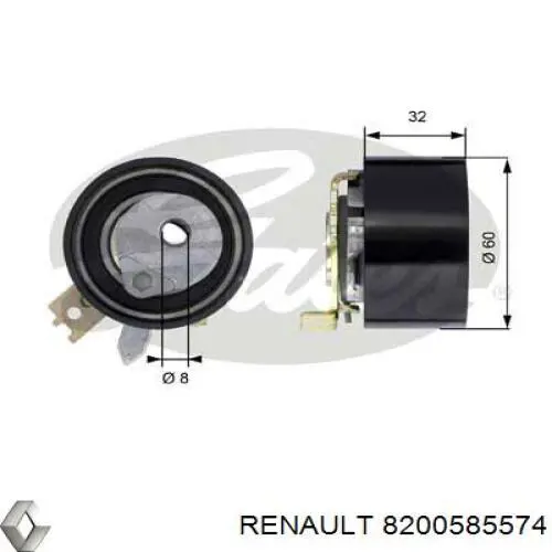 8200585574 Renault (RVI) Ролик натяжителя ремня ГРМ