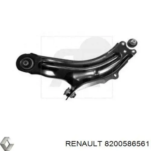 8200586561 Renault (RVI) braço oscilante inferior esquerdo de suspensão dianteira