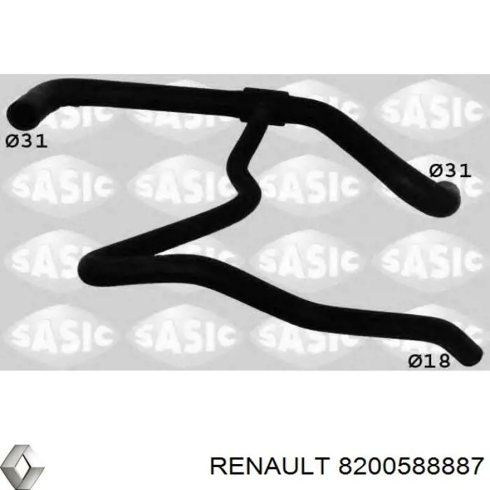 8200588887 Renault (RVI) шланг (патрубок радиатора охлаждения нижний)