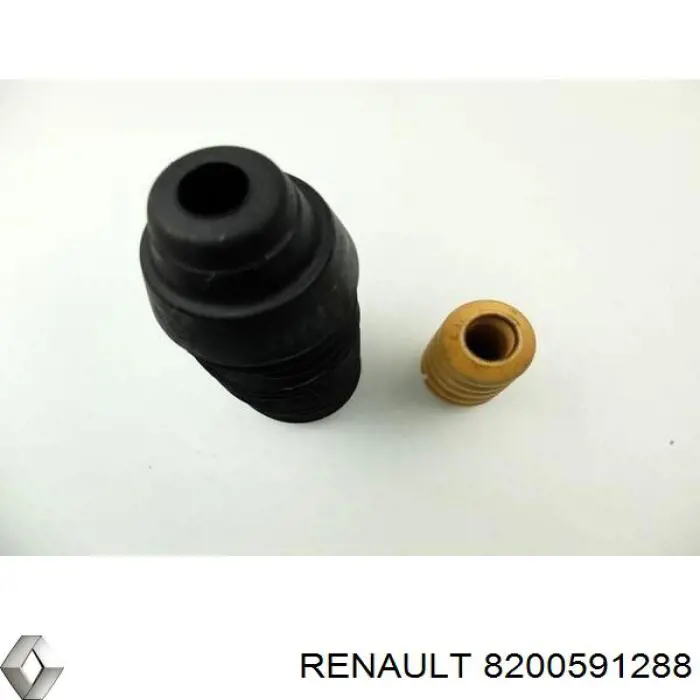 8200591288 Renault (RVI) pára-choque (grade de proteção de amortecedor dianteiro + bota de proteção)