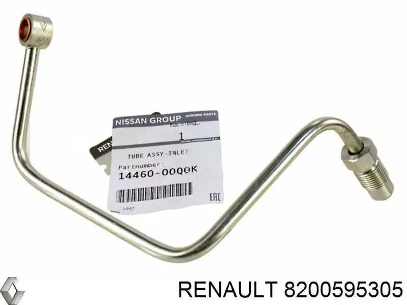 8200595305 Renault (RVI) tubo (mangueira de fornecimento de óleo de turbina)