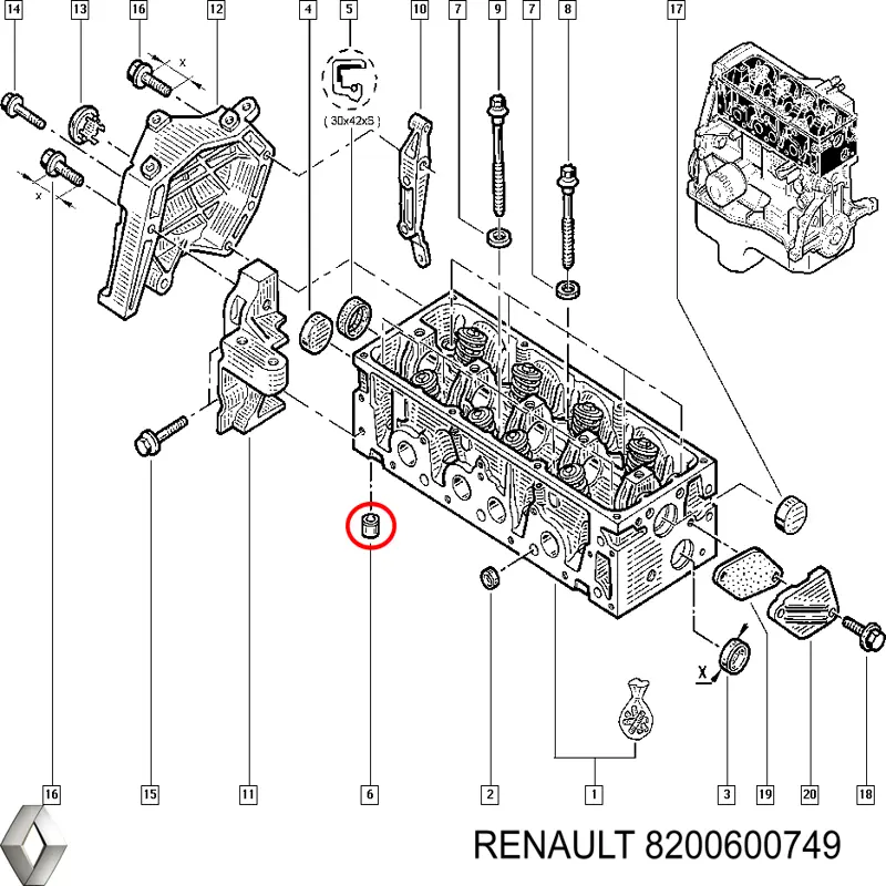 Втулка масляного канала блока цилиндров Renault (RVI) 7700735953 цена, от 5.68 USD