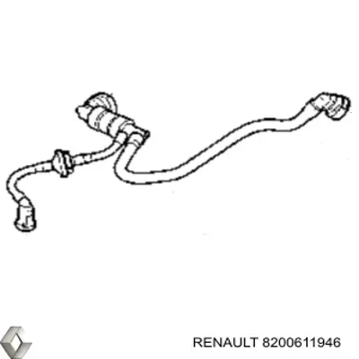 8200611946 Renault (RVI) cano derivado de ventilação de cárter (de separador de óleo)