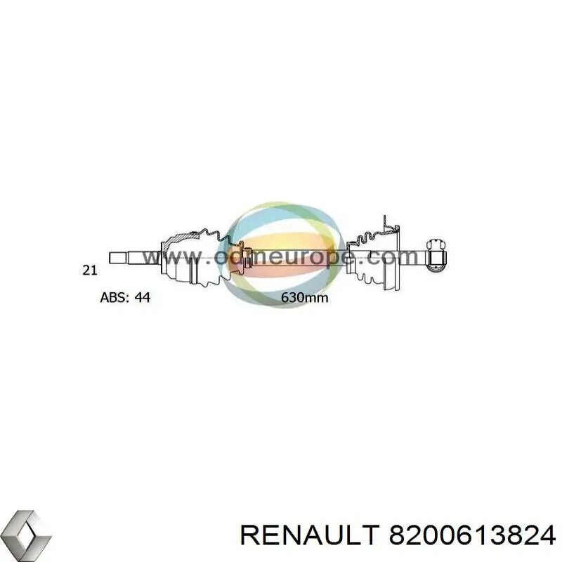 Купить 8200613824 Renault (RVI) Привод в сборе левый