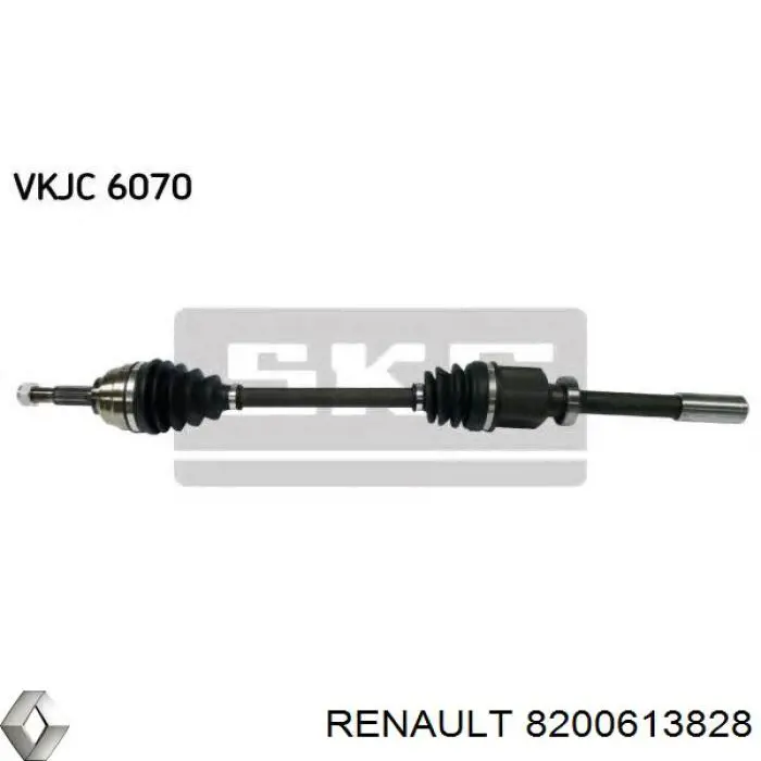 Правая полуось 8200613828 Renault (RVI)