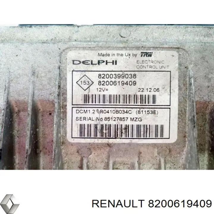 Блок управления двигателем 8200619409 Renault (RVI)