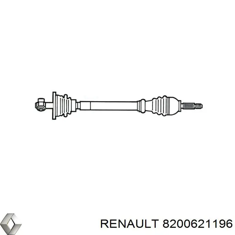 8200621196 Renault (RVI) полуось (привод передняя левая)