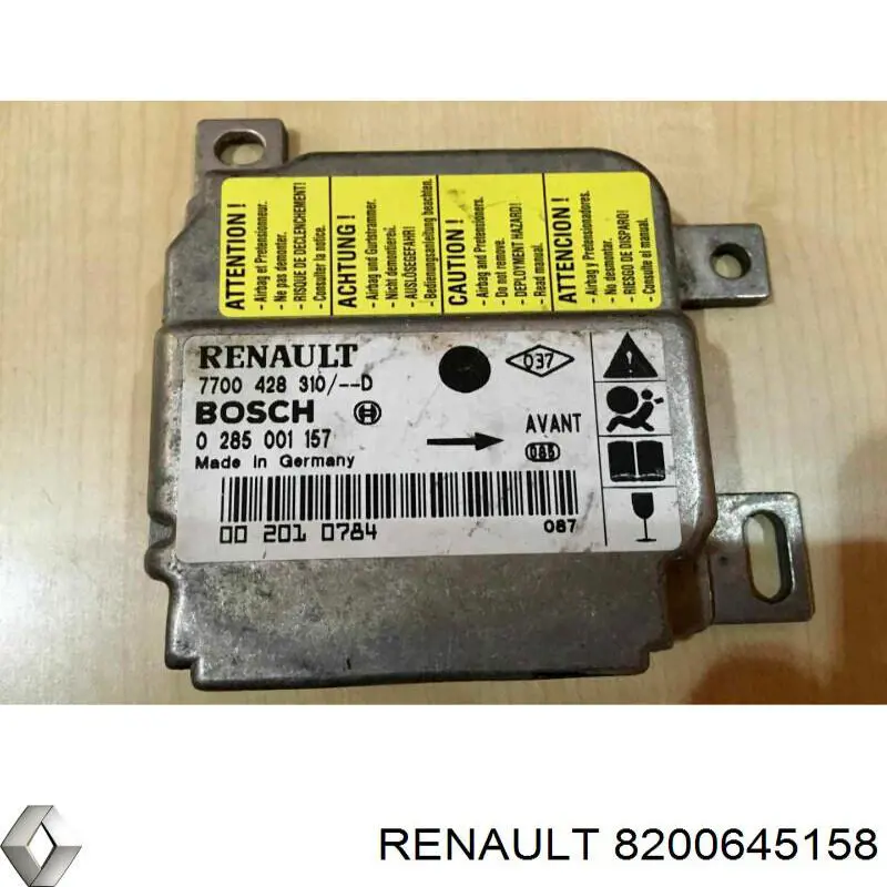 Модуль-процессор управления подушкой безопасности (ЭБУ AIRBAG) Renault (RVI) 8200645158 цена, от 21.14 USD