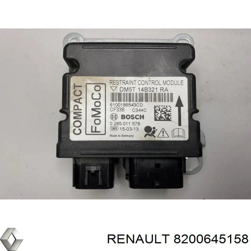 Модуль-процессор управления подушкой безопасности (ЭБУ AIRBAG) 8200854865 Renault (RVI)