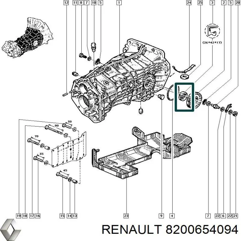 Купить 8200654094 Renault (RVI) 