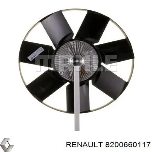 Ventilador (rodete +motor) refrigeración del motor con electromotor, izquierdo 8200660117 Renault (RVI)