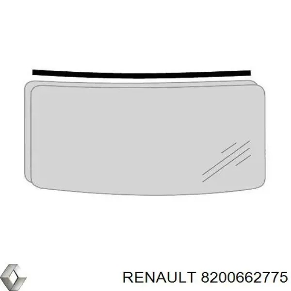 8200662775 Renault (RVI) moldura superior de pára-brisas