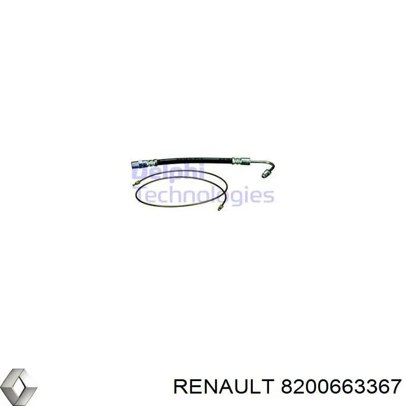 Шланг тормозной передний Renault (RVI) 8200663367 цена, от 16.81 USD