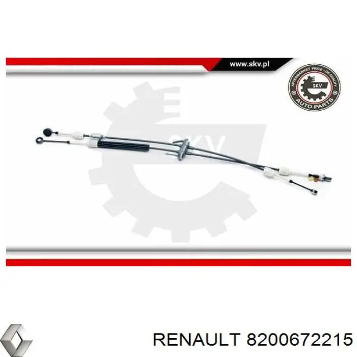 Трос переключения передач сдвоенный 8200672215 Renault (RVI)