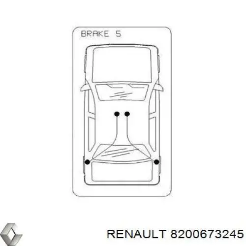 Трос ручного тормоза задний Renault (RVI) 8200673245 цена, от 8.94 USD