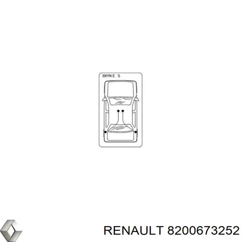 8200673252 Renault (RVI) cabo do freio de estacionamento traseiro esquerdo