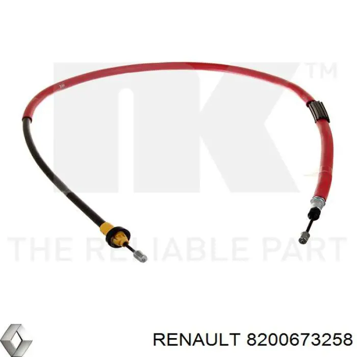 Трос ручного тормоза задний Renault (RVI) 8200673258 цена, от 18.26 USD