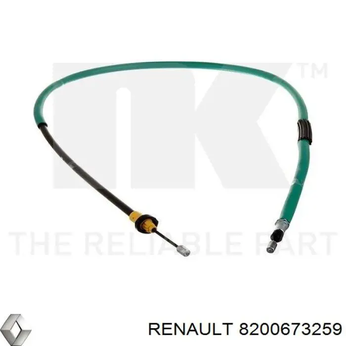 8200673259 Renault (RVI) трос ручного тормоза задний правый