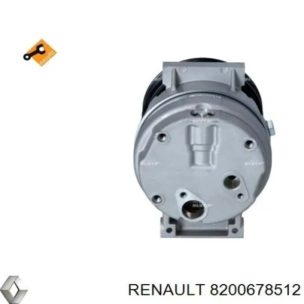 Compresor de aire acondicionado 8200678512 Renault (RVI)