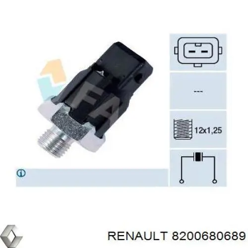 Купить 8200680689 Renault (RVI) Датчик детонации