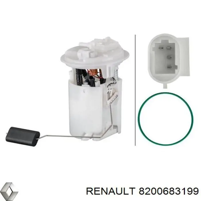 8200683199 Renault (RVI) módulo de bomba de combustível com sensor do nível de combustível