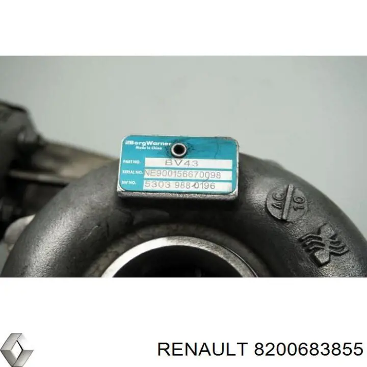 Turbocompresor 8200683855 Renault (RVI)