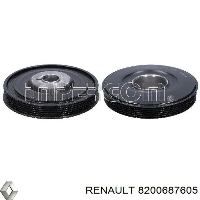 Polea, cigüeñal 8200687605 Renault (RVI)