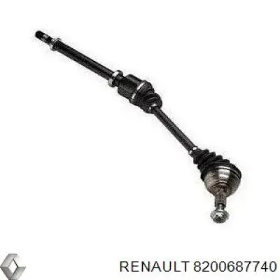 Semieixo (acionador) dianteiro direito Renault (RVI) 8200687740