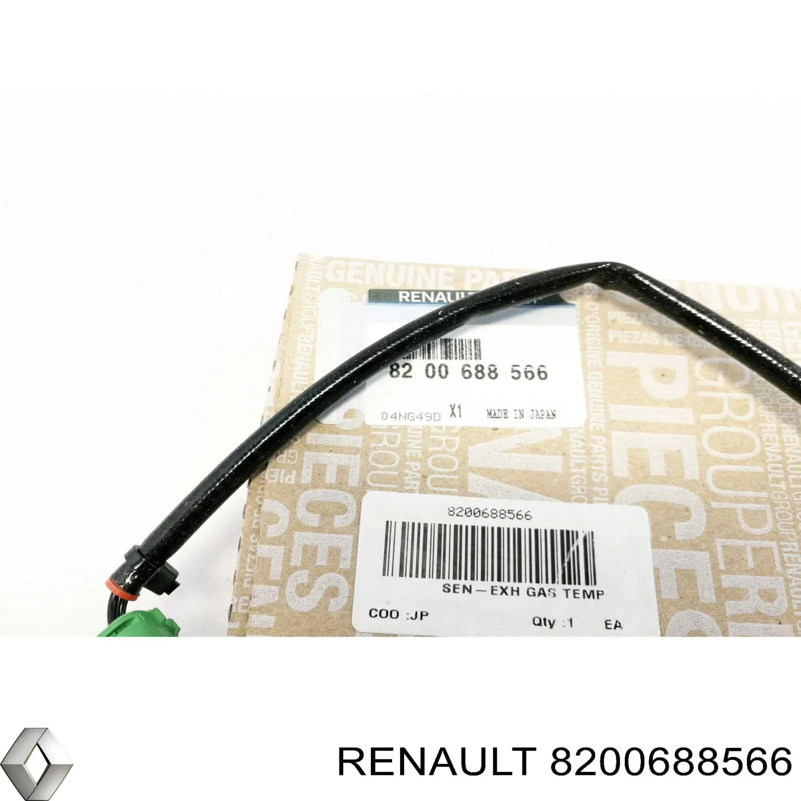 Sensor de temperatura, gas de escape, antes de Filtro hollín/partículas 8200688566 Renault (RVI)