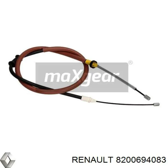 Трос ручного тормоза задний правый Renault (RVI) 8200694083