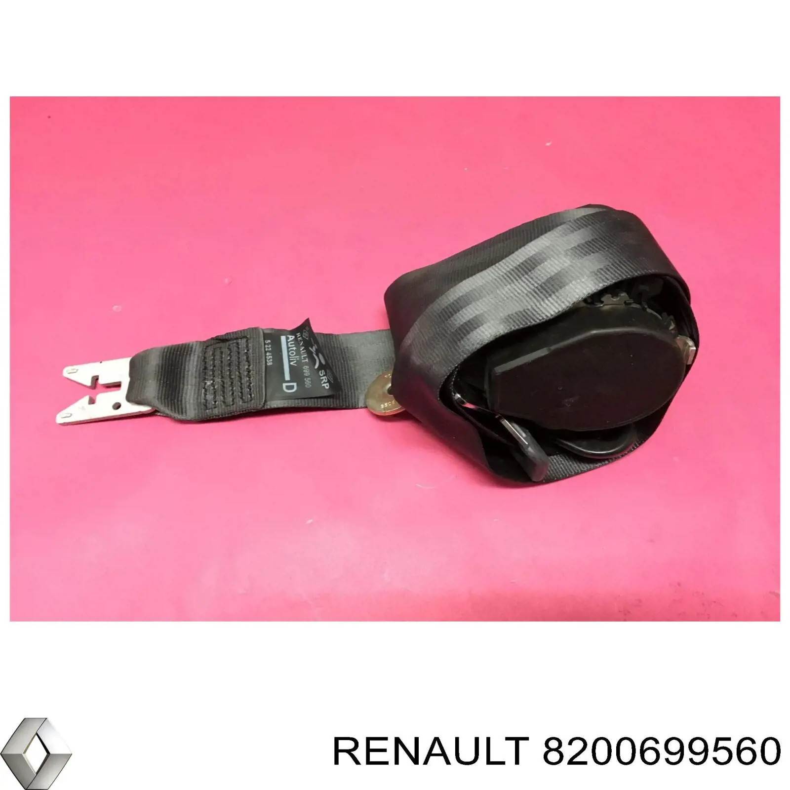 8200699560 Renault (RVI) correia de segurança dianteira direita